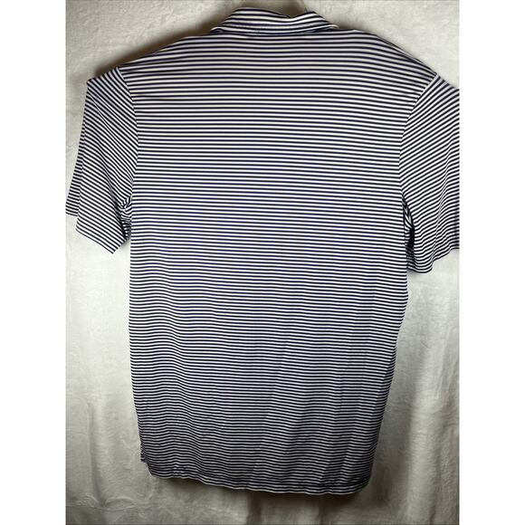 Ralph Lauren X Shirt Mens Large Striped Polo Preppy Short Sleeve Blue White - Picture 7 of 7